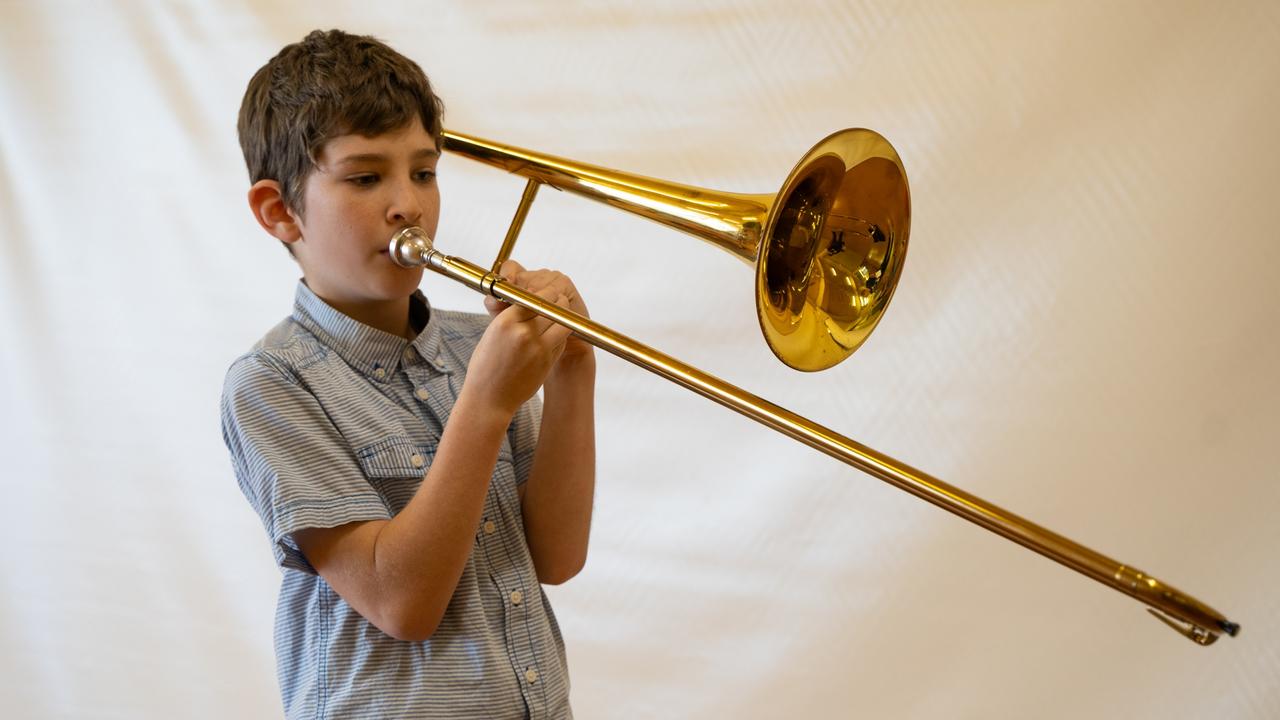 Malachi Heron won first place for this trombone solo (9 years and under) at the Gympie Eisteddfod. August 1, 2023. Picture: Christine Schindler