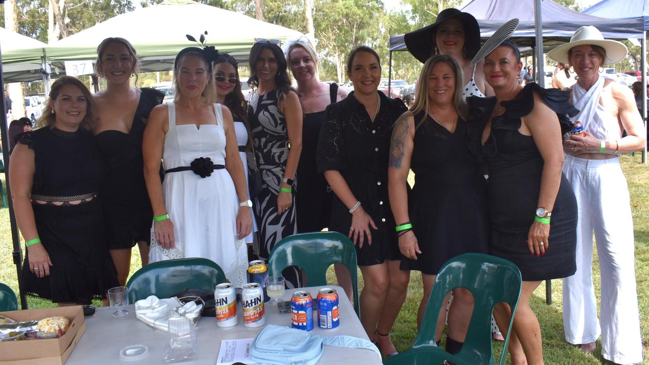 The Janie and Lou girls at the Yeppoon Turf Club's Derby Day races at Keppel Park Racecourse on November 2, 2024.
