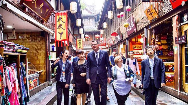 Daniel Andrews in China in 2016. Picture: Instagram