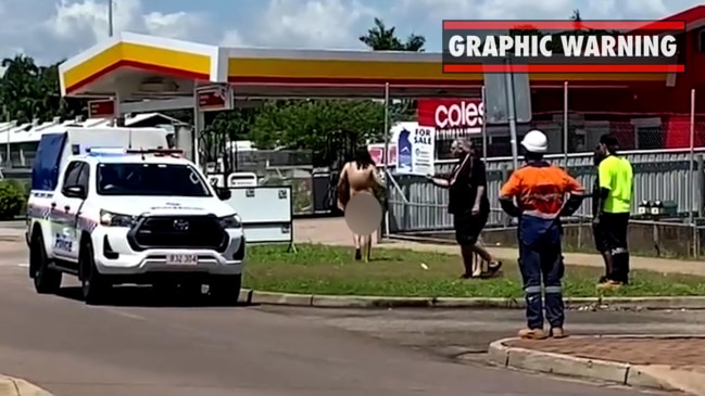 Naked man filmed at Nightcliff Police Station