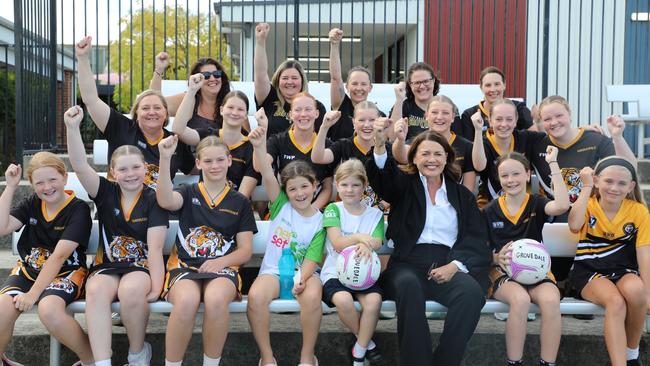 Federal Member for Corangamite, Libby Coker MP, pledged to revamp the Grovedale netball courts.