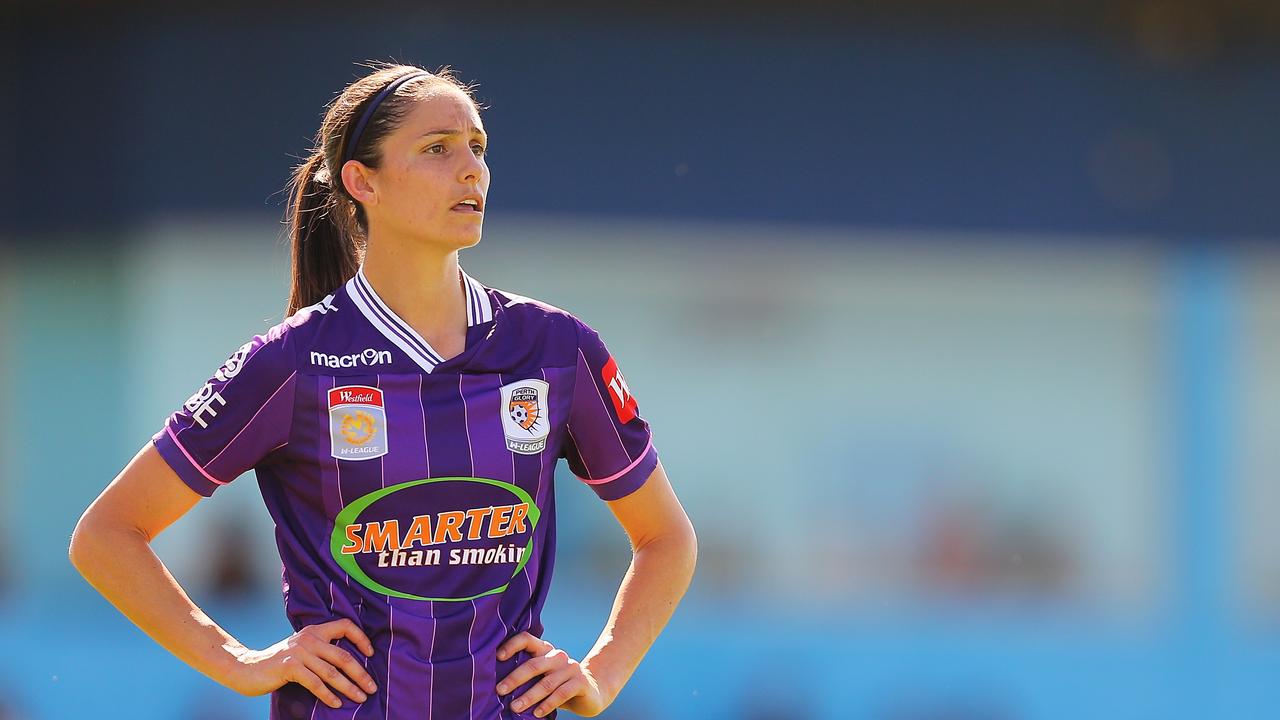 Gill during her playing days with the Perth Glory. Picture: Getty