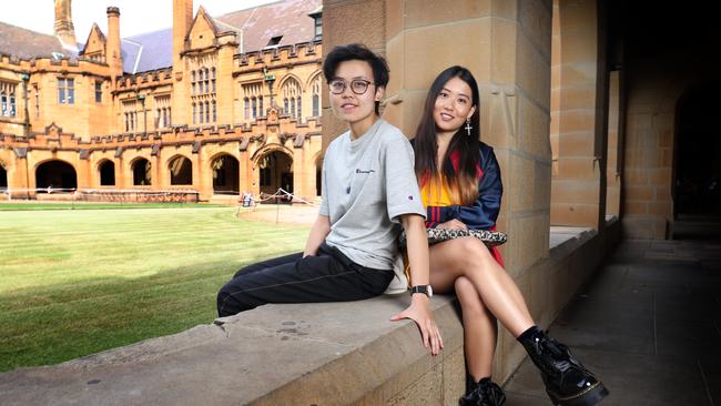 Newly arrived post graduate students from Shanghai at Sydney University.