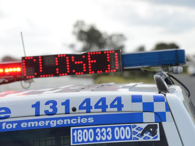 NSW Police road closed sign.