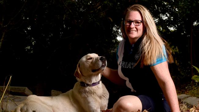 Angela Atkinson from Townsville foster and Re-homing Animals with Polar. Picture: Evan Morgan