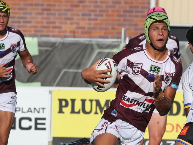 Pictured at Burleigh Bears home ground for the Mal Meninga Cup rugby League Game Between Burleigh Bears and South Logan Seagulls.Burleigh Player:13 Cooper BaiS/ Logan Player:Pic Mike Batterham