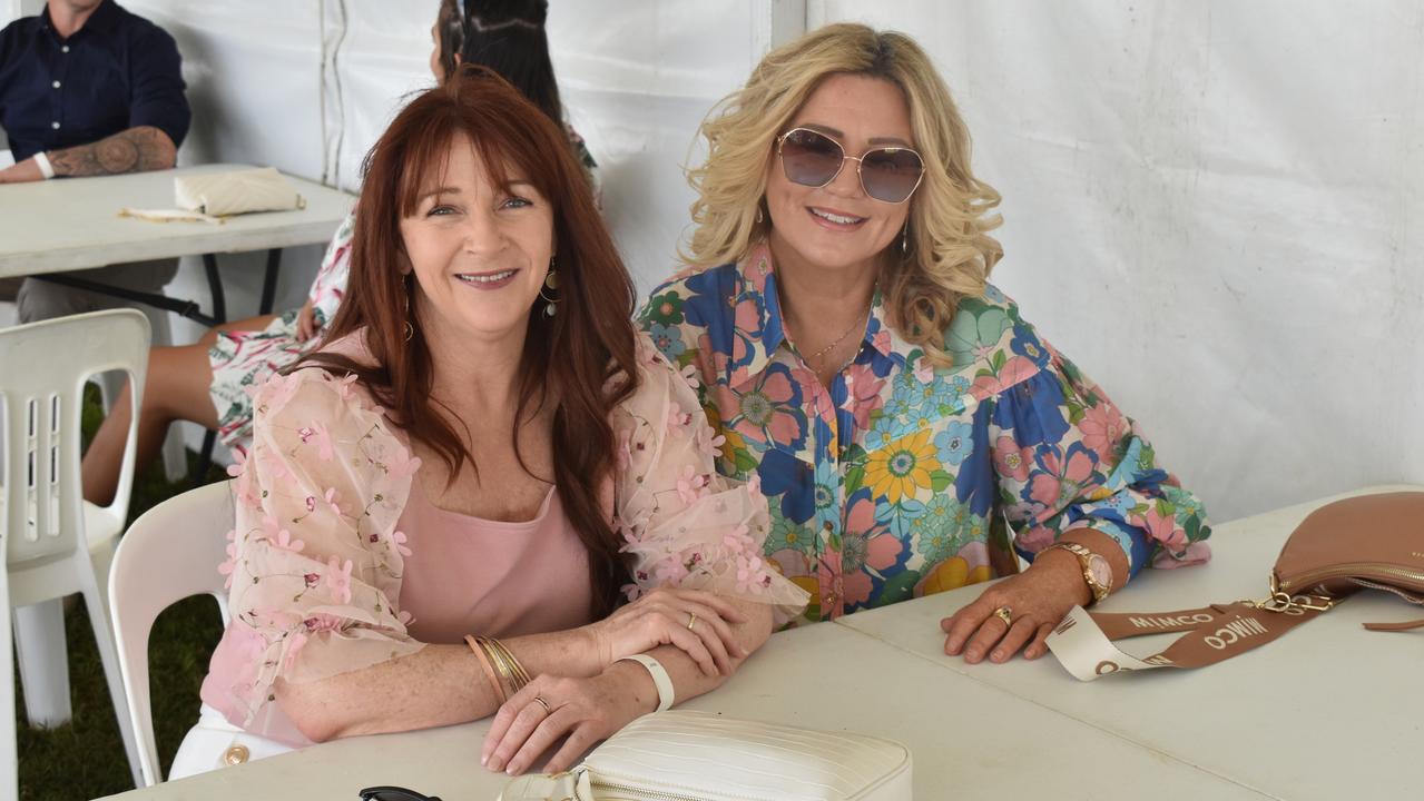 Sharyn and Tricia enjoy their day at the Polo By the Sea event in Maroochydore. Picture: Eddie Franklin