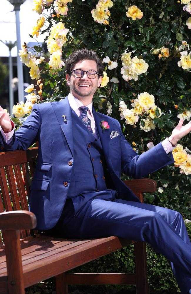 Rob Mills enjoying the sunshine at Oaks Day. Picture: David Caird