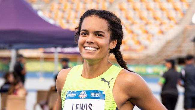 Queensland sensation Torrie Lewis wasn't happy with just one national title this weekend becoming only the third 18 year old in history to do the 100/200 double.PICTURE: CASEY SIMS