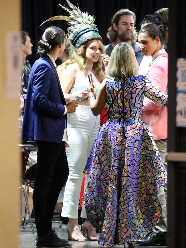 Abbie chats to fellow contestant Pettifleur. Picture: Matrix