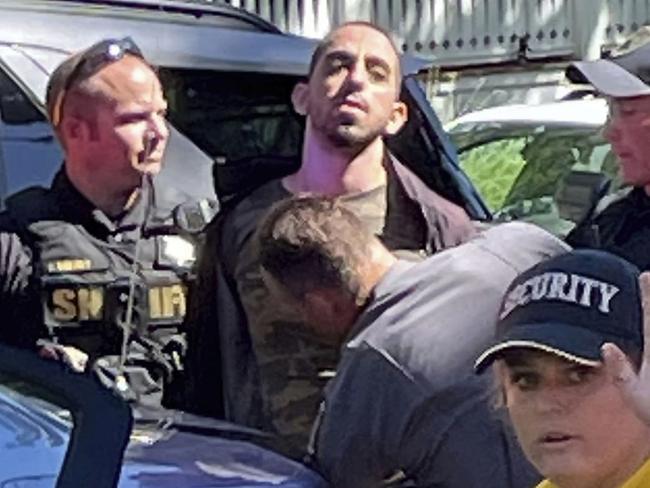 Hadi Matar, a 24-year-old New Jersey man pictured in police custody after he attacked author Salman Rushdie. Picture: Supplied