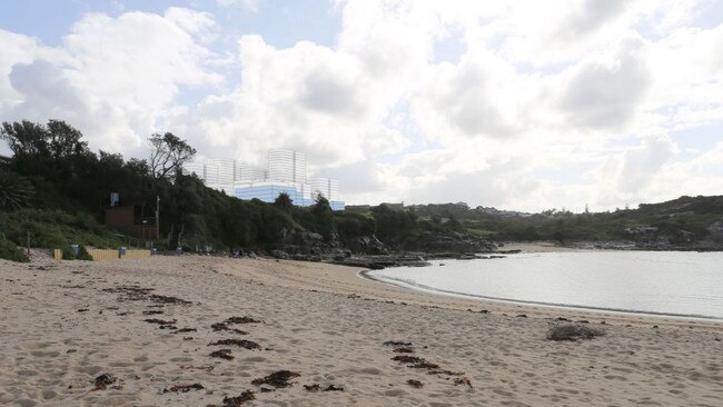 A predicted view of the development from the waterfront at Little Bay.