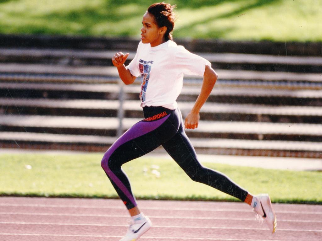 Athletics - runner Cathy Freeman training, circa 1993.