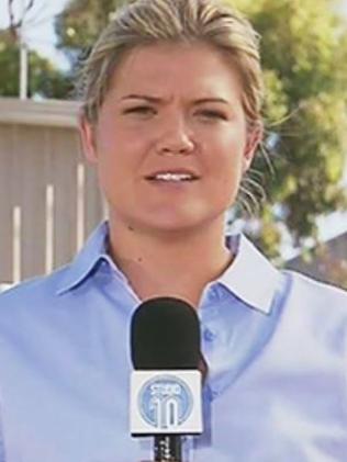 Sarah Harris on Ten covering the devastating bushfires.