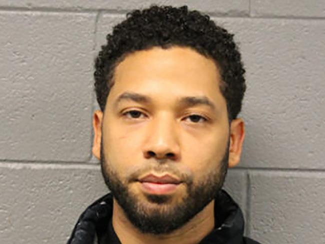 Actor Jussie Smollett’s booking photo. Picture: AFP