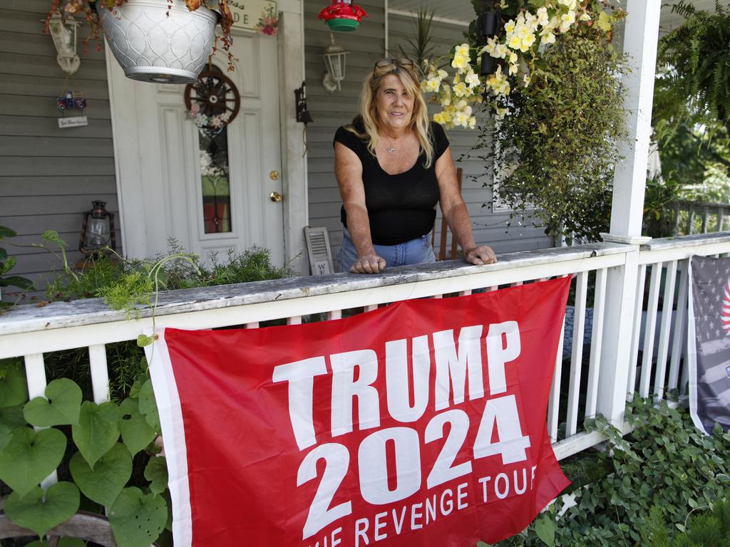 Adelaide, Pennsylvania resident Lorie Bartley is a supporter of Donald Trump. Picture: Josh Birt