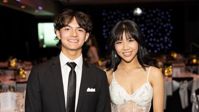 Jayden Niddrie and Chloe Lio at the year 12 St Hilda formal. Photo: Celeste Humphrey