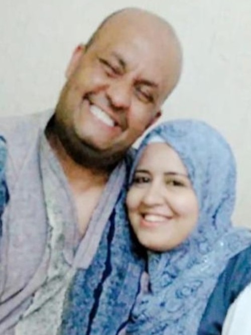 Yousef Sharaf with his niece Baraa.