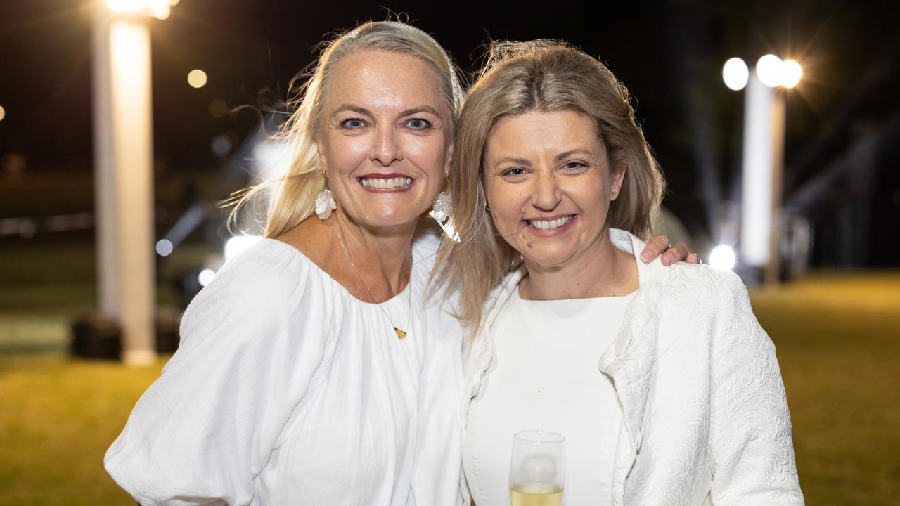 Jacqui Taylor and Jana Joachim. The Pulse for DÃ&#131;Â®ner en Blanc Gold Coast at Broadbeach Park on April 22, 2023. Picture: Celeste Humphrey