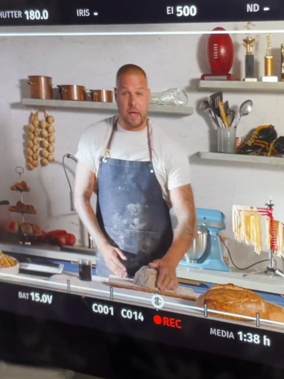 Lance Franklin makes a better footballer than a baker. Photo: Supplied.