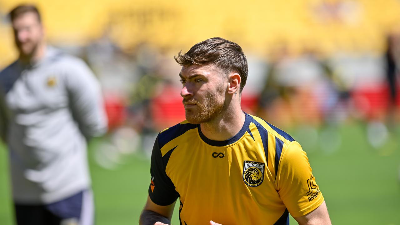 Mariners striker Ryan Edmondson is preparing for the A-League grand final. Picture: Mark Tantrum/Getty Images