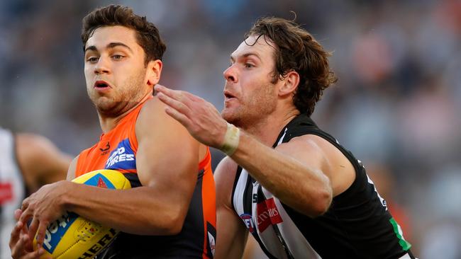 Tim Taranto’s father Philip was at the MCG to watch his son play Collingwood in Round 2. Picture: Getty Images