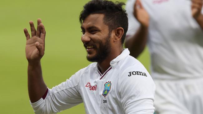 West Indies' spinner Devendra Bishoo took eight wickets in the second innings against Pakistan.