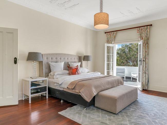 One of the bedrooms inside the Vaucluse mansion.