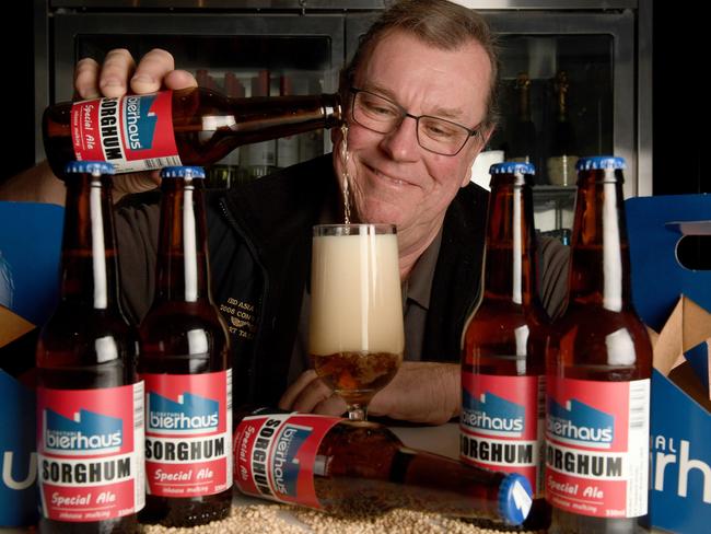 TRUE BREW: Alistair Turnbull with his gluten-free ale.