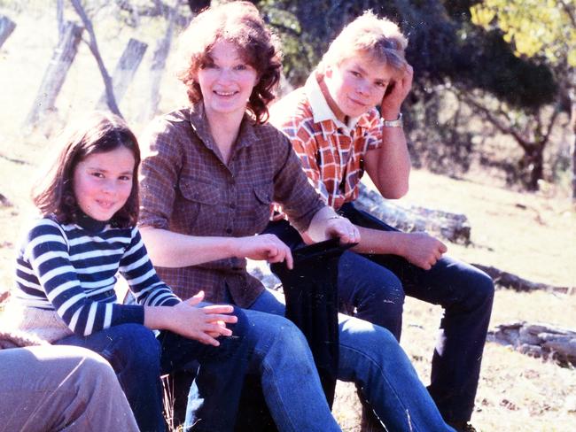 Murder victim Margaret Tapp with her children Seana and Justin. Margaret and Seana were murdered in 1984 and their killer or killers have never been caught. L-R: Seana, Margaret and Justin Tapp. Picture: Supplied.