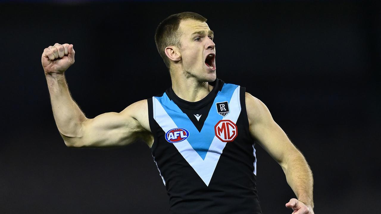 Robbie Gray put the Power in front late in the final quarter. Picture: Quinn Rooney/Getty Images