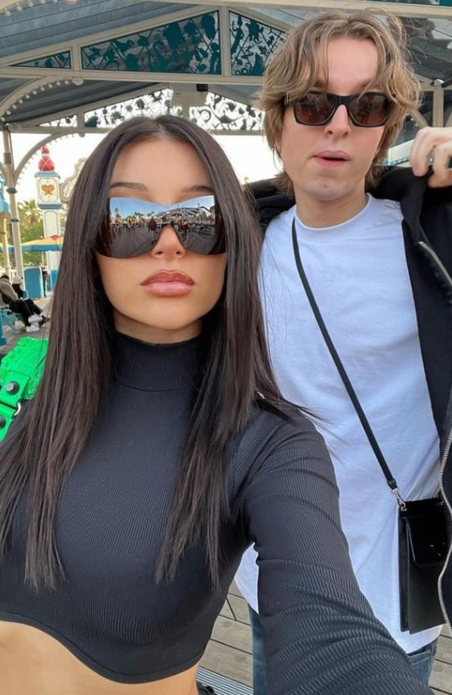 Mikaela and Atis have been dating for three years. Picture: Instagram/mikaelatesta