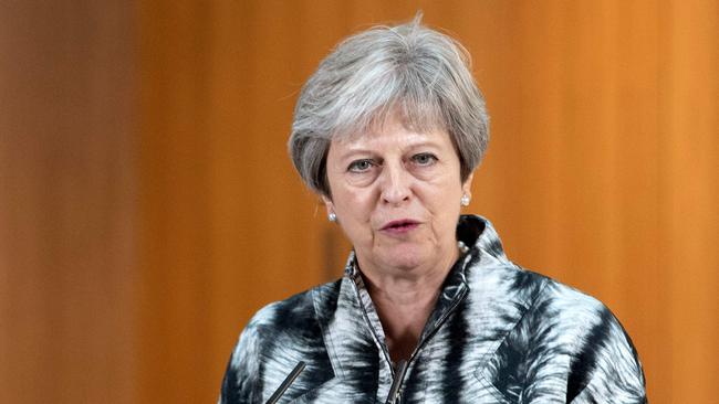 Britain's Prime Minister Theresa May has embarrassed herself by demanding Boris Johnson apologise for mocking conservative Muslims who put women in sacks. Picture: AFP