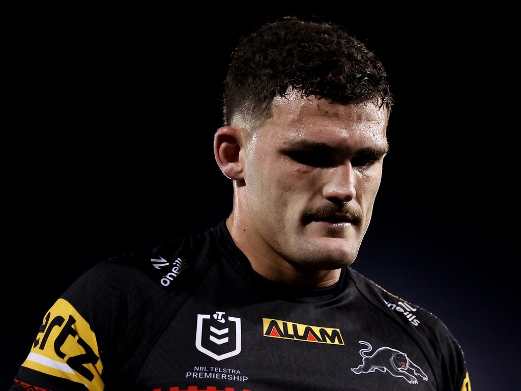 Nathan Cleary is out due to a shoulder injury. Picture: Brendon Thorne/Getty Images