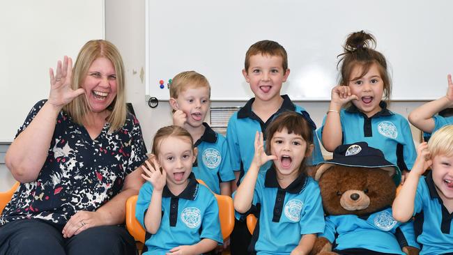 MY FIRST YEAR: Funny faces. Gympie Central Preps. Gympie. Picture: Patrick Woods.