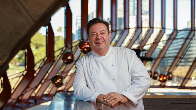 Chef Peter Gilmore at Bennelong, at Sydney Opera House, where he works as executive chef. Picture:Justin Lloyd