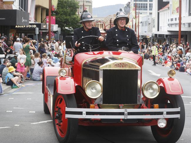 Tasmania Fire Service float. Hobart Christmas Pageant 2024. Picture: Nikki Davis-Jones