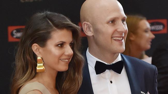 2017 AFL Brownlow Medal count at Crown Palladium. Gary and Jordan Ablett. Picture: Jason Edwards