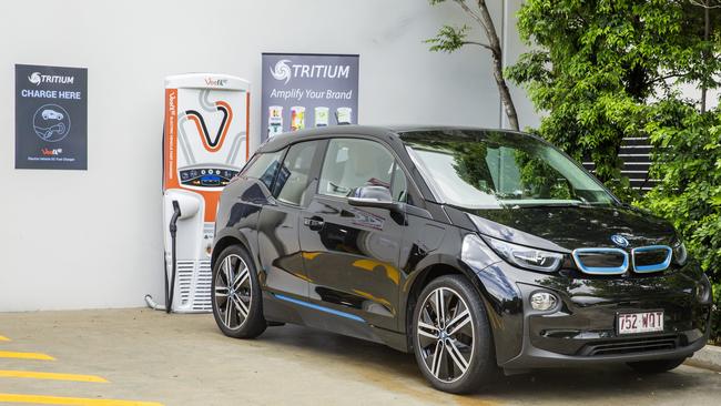 A Tritium charging station in Brisbane. Picture: AAP