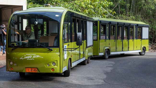 Unveiling of two new electric trains at the Territory Wildlife Park, February 7, 2025. Picture: Pema Tamang Pakhrin