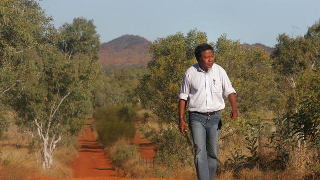 Peter Yu near Halls Creek in the Kimberley region in 2007. Now vice-president (First Nations) at ANU, Professor Yu is focusing on developing a plan to improve economic opportunities for Indigenous communities.