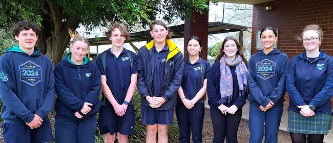 Leongatha Secondary College captains for 2025: Chloe LePaige, Kelsey Fisher, Oliver Silcock and Brandyn Clifford.