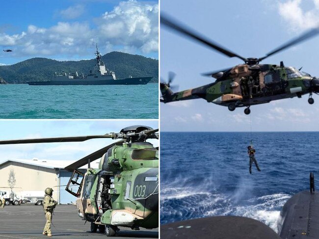 The search for the wreckage of the Whitsundays Army helicopter crash.