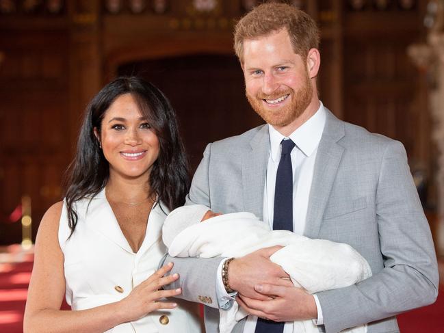 Prince Harry is understood to be the driving force in keeping baby Archie’s godparents’ names hush-hush. Picture: AFP