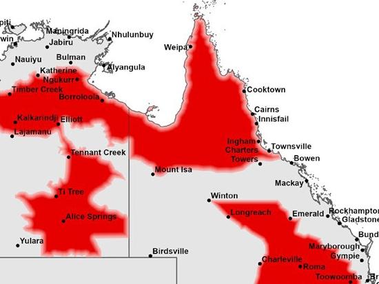 The bushfire risk for Spring 2024 for each state and territory in Australia. Credit: AFAC