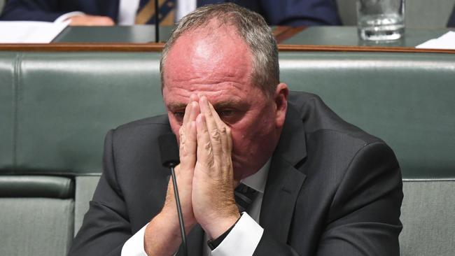 Nationals party MP Barnaby Joyce failed in his bid to reclaim the leadership. Picture: AAP