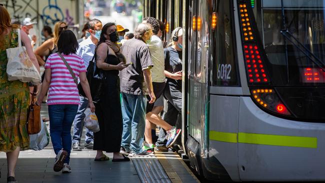 The policy would allow healthcare workers to travel for free on all metropolitan and V/Line services. Picture: Sarah Matray