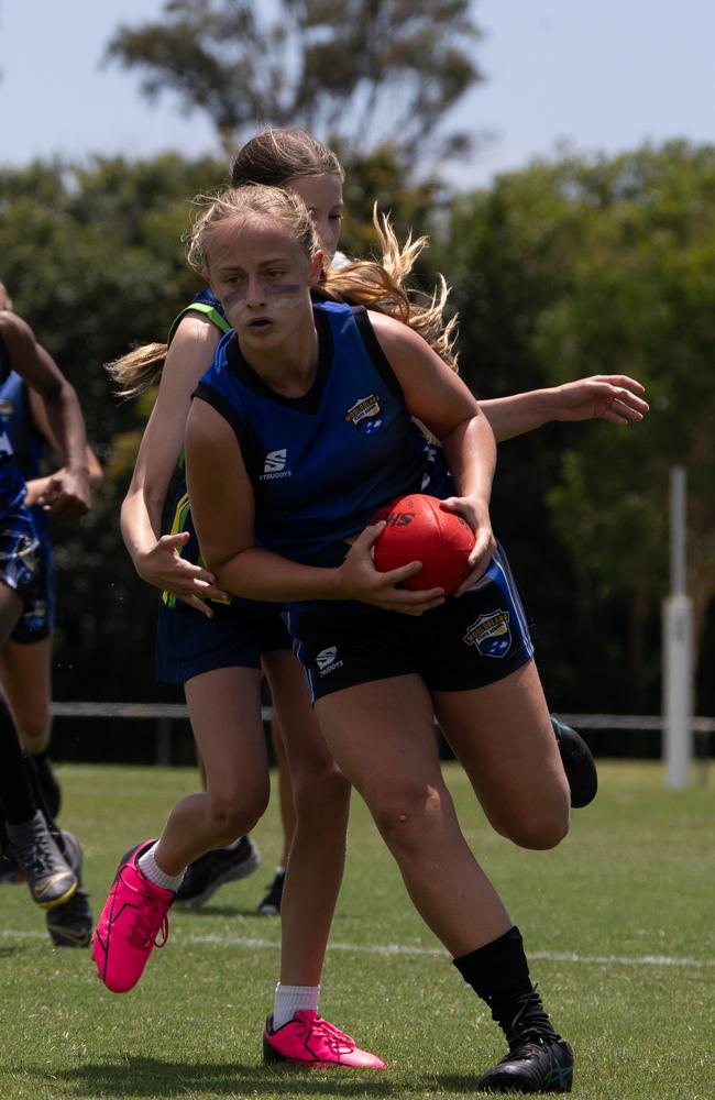 Action from the AFLQ Schools Cup State Finals. Picture: AFLQ.