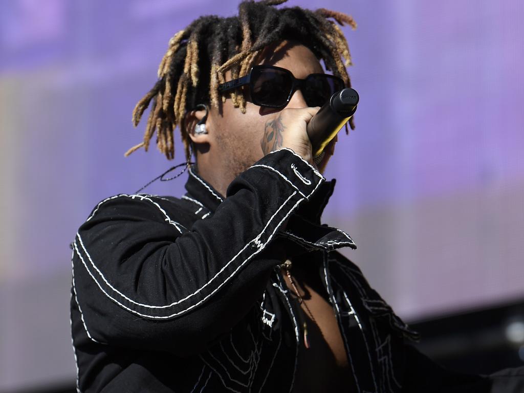 The late Juice Wrld performing onstage in Las Vegas in 2019. Picture: Bryan Steffy