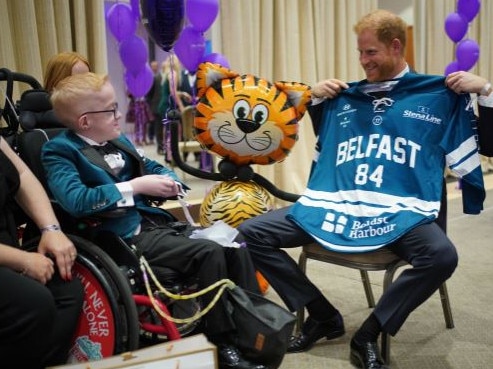 Prince Harry spoke with seriously ill kids at the WellChild Awards in London. Picture: Supplied